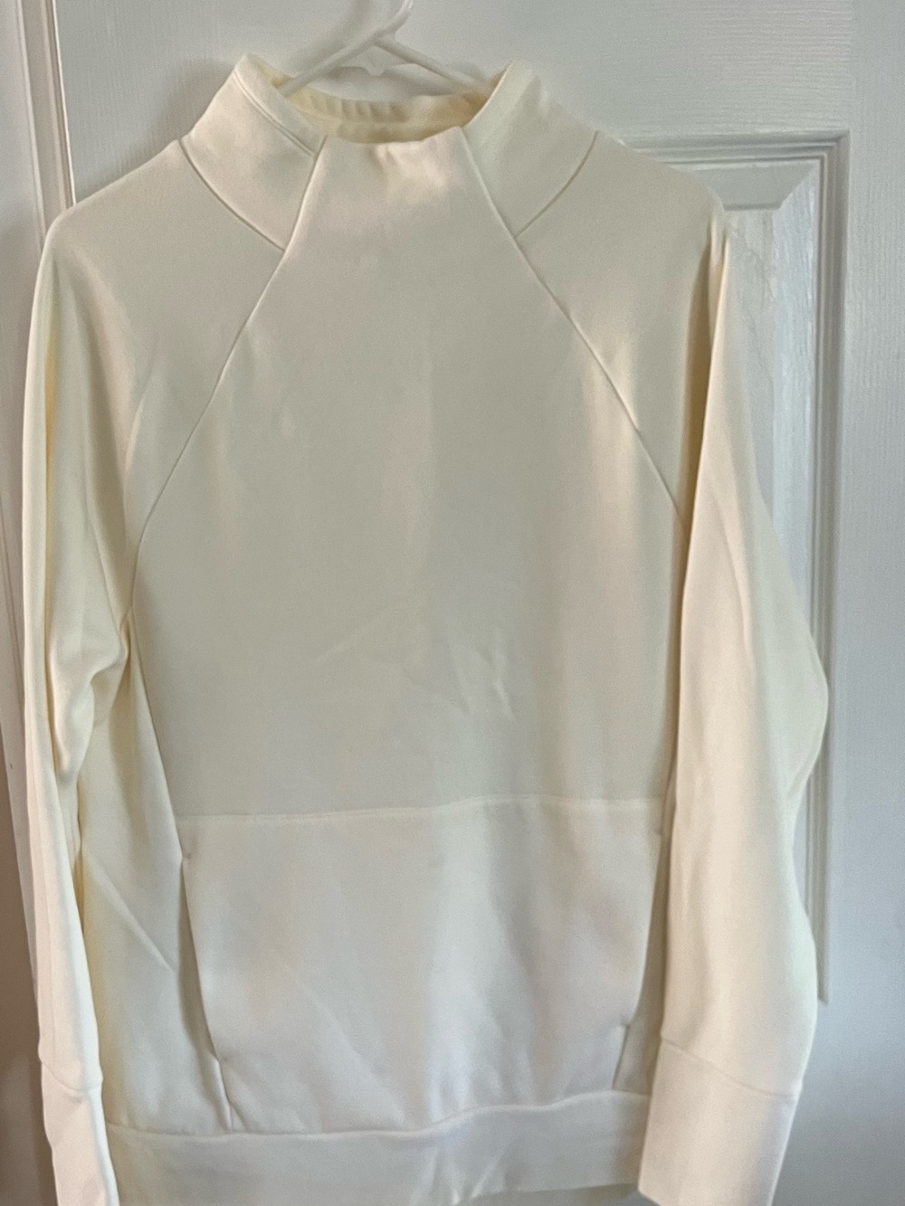 Fabletics Cream Mock Neck Sweatshirt